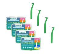 80 spazzolini interdentali per la pulizia dei denti, con custodia portatile, facili da usare, per la pulizia dei denti (verde, denti stretti)