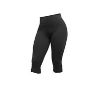 80 STREET Leggings 3/4 Donna Capri Vita Alta Pantaloni Sportivi Vita Alta Yoga Fitness Corsa Training 100% Made in Italy (as6, Numeric, Numeric_40, Regular, Regular, Nero, S)
