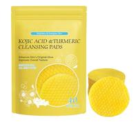 80 tamponi per curcuma, cuscinetti per la pulizia della curcuma, tamponi per la pulizia della curcuma, curcuma e detergente, dissolvenza scolorimento, spugne per il viso per la pulizia