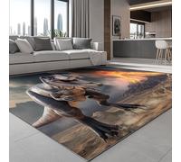 80 x 120 cm Camera Da Pranzo Antiscivolo Tappeti, Lavabile In Lavatrice Carpet Moderno Tappeto - Fantasia Astratto Tyrannosaurus RexBuio Pelo Corto Sala Rug
