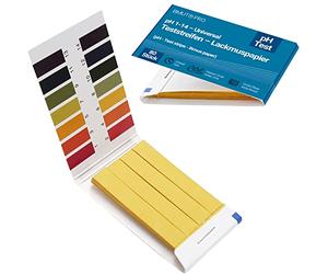 80 x pH 1-14 strisce reattive, indicatore, carta per test, carta per lacca per acqua, terra, bevande e altre sostanze (universali)