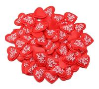 800 coriandoli multicolori da 3,5 cm con petali di cuori artificiali, matrimonio fai da te(Red)