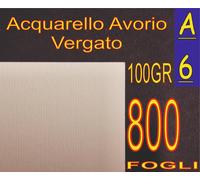 800 FOGLI A6 CARTA 100GR GRIFO VERGATA RILIEVO AVORIO X STAMPANTI LASER INKJET