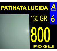 800 FOGLI A6 CARTA PATINATA LUCIDA STAMPANTI LASER X RIVISTE 130 GR