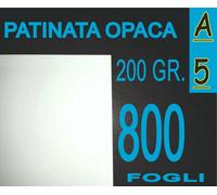 400 FOGLI A5 CARTA PATINATA OPACA STAMPANTI LASER FOTO TESSERA 200 gr