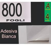 800 FOGLI CARTA ADESIVA BIANCA MATT X ETICHETTE A4 FOTO