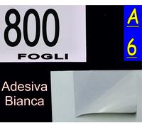 800 FOGLI CARTA ADESIVA BIANCA MATTA X ETICHETTE A6