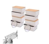 800 fogli Mini Index Cards, Pocket Teaching Cards, Study Cards, Memo Scratch Pads, White Blank Cards con anelli, segnalibri, note Card, DIY 7 x 3,8 cm, confezione da 8 pezzi cachi e copertina nera