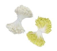 800 Pezzi Pulitori per Pipa Fiori Stami con due Teste di Perline, Stami di Fiori, 2,5mm Stame Artificiale a Forma di Malto Pulitore per Pipa Pastello in per Decorazione