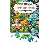 800 Word Search Book for kids - Search puzzles: Fun & Engaging Word Search Puzzles for Kids (Ages 4-8) | Boost Learning & Creativity, Including Animal Pencil Sketch - 80 pages