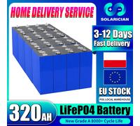 8000 Cicli Grado A 320Ah LiFePO4 Batteria 3.2V Litio Ferro Fosfato Cella Ricaricabile FAI DA TE 12V 24V 48V RV EV Golf Cart Solare