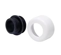 80001330 PUCCI MORSETTO COMBINATO PER CANOTTO WC DN 48-58 MM COMPLETO DI ROSONE IN PLASTICA BIANCO.