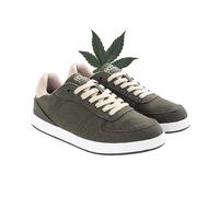 8000Kicks Il Seeker Hanf Sneaker & Scarpe sportive per uomo e donna | Gomma riciclata e cannabis | Sneaker con soletta in canapa | Antibatterico/microbico, verde scuro, 41/42 EU