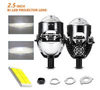 8000LM LED-Projektorlinse, 2er-Pack, 2,5 Zoll, IP67 fÃ¼r H4, H7, 9005, 9006