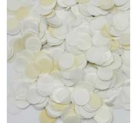 8000pezzi Tessuto Tondo Coriandoli,Bianco Coriandoli Carta Tessuto Rotondo,Rotonda Confetti da Tavolo,Coriandol-i per Decorazione Compleanno,Coriandol-i Gialli e Bianchi per Matrimoni e Feste