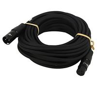 80042 Cavo XLR maschio 3pin,XLR femmina 3pin 10m nero PVC GOOBAY