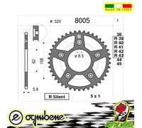 8005 CORONA IN ACCIAIO OGNIBENE 42 DENTI