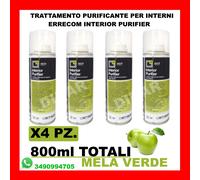 800ML ERRECOM IGIENIZZANTE 4 DEO SPRAY AUTO PROFUMO DI MELA IN FORMATO 200ML