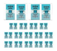 800PCS Etichette Adesive per Segnalibri "Firma Qui", Bandierine Blu
