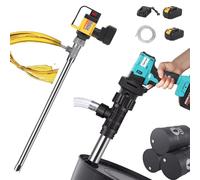800W Electric Fuel Drum Pump, Fuel Transfer Applications | 9.8ft oil hose included, powered by 2 batteries, 60-80L/min suction rate, 5m lifting height, screw type installation
