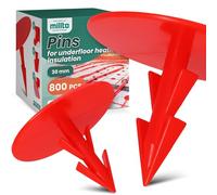 800x Millto Clips Riscaldamento A Pavimento Pellicola 30 mm Graffette Fissaggio Tasselli Ganci Ancoraggi Punte Supporti Montaggio Foglio Isolante Polistirolo Rosso