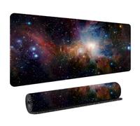 800x300mm Tappetino Mouse Gaming con Bordi Rinforzati e Superficie Impermeabile Design Galassia Cielo Stellato Mousepad per PC Laptop con Base in Gomma Naturale Antiscivolo XL