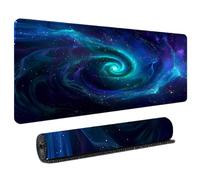 800x300mm Tappetino Mouse Gaming con Bordi Rinforzati e Superficie Impermeabile Design Galassia Cielo Stellato Mousepad per PC Laptop con Base in Gomma Naturale Antiscivolo XL