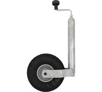 80144 RUOTA DI SOSTEGNO PER RIMORCHIO CROMATA PNEUMATICO AD ARIA 48 MM SUPPORTO