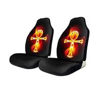803 2 Pezzi Coprisedili per Auto Anteriori Simbolo delle divinità Egizie Ankh Coprisedile Bambini Lavabile Coprisedili Auto Universali per Camion, Macchina, Veicoli Vari, 52X138Cm