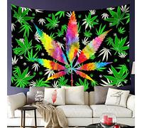 803 Arazzo Da Muro Marijuana Cannabis Foglie Colorate Foglie Di Canapa Pianta Arazzo Decorazione Multiuso Copridivano, Per Vano Porta Tenda, Balcone, 100x150cm