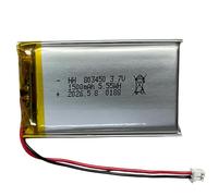 803450 Batteria LiPo 3,7 V 1500 mAh batteria di ricambio per controller PS4 CUH-ZCT1J, batteria ai polimeri di litio con connettore a 2 pin da 1,5 mm, circa 56 × 34 × 8 mm, non per CUH-ZCT2J