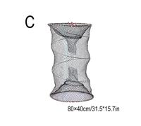 8040CM(C)Black 1-finger mesh【Ordinary】$Spring fishing cage Spring bait cage Crab cage Round eel cage Sea freshwater folding shrimp cage