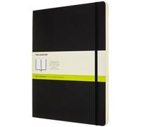 Moleskine Classic Notebook, Taccuino con Pagine Bianche, Copertina Morbida e Chiusura ad Elastico, Formato XXL 21.6 x 27.9 cm, Colore Nero, 192 Pagine