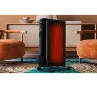 Radiatore Elettrico ad Olio 9 Elementi da 1500 Watt con Timer Programmabile per Accensione e Spegnimento - Display Digitale a Led e Telecomando, 60cm