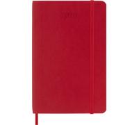 Moleskine 12 Monate Tageskalender 2026, Pocket/A6, 1 Tag = 1 Seite, Weicher Einband, Scharlachrot