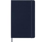 Moleskine 18 Monate Wochen Notizkalender 2025/2026, L/A5, 1 Wo = 1 Seite, Rechts linierte Seite, Fester Einband, Saphir