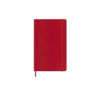 Moleskine Agenda Giornaliera 2027, Planner 12 Mesi Con Copertina Morbida e Chiusura Elastica, Formato Large 13x21 cm,Colore Rosso Scarlatto