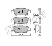 806.0 TRUSTING Kit pastiglie freno, Freno a disco per HONDA
