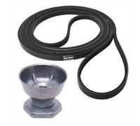 8066184 Puleggia per motore asciugatrice e 341241 Kit di ricambio per cinghia asciugatrice compatibile con Roper, Magic Chef, Crosley, Admiral, Estate, Amana, Inglis, Jenn-Air, Hoover