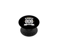 808 Hawaii Codice Area Distressed Authentic USA State Dark PopSockets PopGrip Adesivo