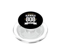808 Hawaii Codice Area Distressed Authentic USA State Dark PopSockets PopGrip per MagSafe