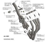8091 - Collettore Scarico LeoVince Racing KAWASAKI Z 900 (17-19)