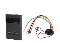 80A Brushed ESC with Program Card, Waterproof RC Electronic Speed Controller with 5.8V/3A BEC, Multiple Protections for 1/8 1/10 RC Car