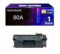 80A Cartuccia Toner ad Alta Capacità Sostitutiva per HP 80A CF280A 80X CF280X, Compatibile per HP LaserJet Pro 400 M401d M401dn M401dne 400 MFP M425dn M425dw Stampante ,Black-1 Pack