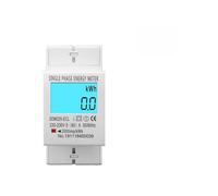 80A Din rail Single Phase Two Wire LCD Digital Display Power Consumption Meter AC 220V 230V 50Hz/60Hz MQXFCZUX(With backlight)