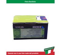 80C2XCE LEXMARK 802XCE CARTUCCIA DEL TONER CIANO