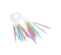 (80CM) 12x Plastic Circular Knitting Needle Crochet Set Craft Multicolor Tube 40cm 80cm 80CM