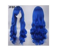 80CM 31 '' Lunghe parrucche ondulate Resistente al calore Capelli sintetici Donne Universale anime Cosplay Parrucca Accessori costume Parrucche per feste + Cappellino JF80-13