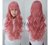 80cm Long Vocaloid- Luka Pink Wavy Anime fashion bella parrucca Cosplay + berretto parrucca