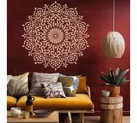 80cm Mandala Round Flower Lotus Stencil Stencil Mandala Per Pareti Grande Modello Di Mobili Vernice Grande Piastrella Nicchia Modelli Da Parete Modelli Per Modellare I Semi Pavimentazione